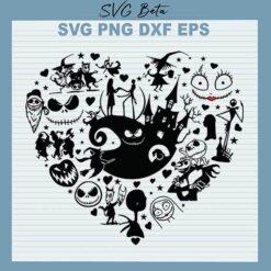 Nightmare Before Christmas Heart SVG