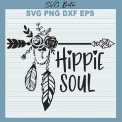 Hippie soul arrow SVG cut files for handmade cricut and silhouette studio craft