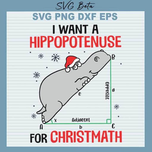 Hippopotenuse for Christmath svg