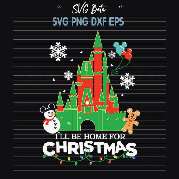 Disney christmas castle svg