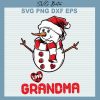 Love grandma snowman svg