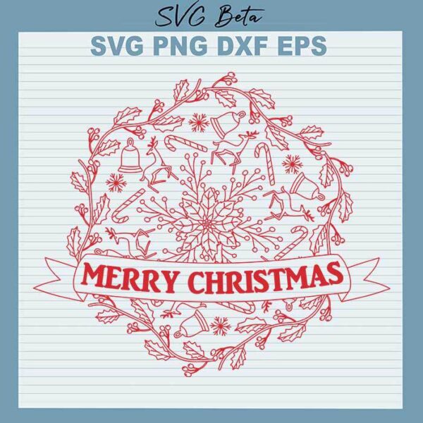 Merry Christmas Art SVG