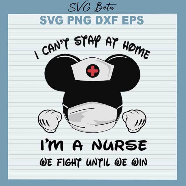 Disney Mickey cant stay at home svg