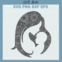 Mom and son mandala svg