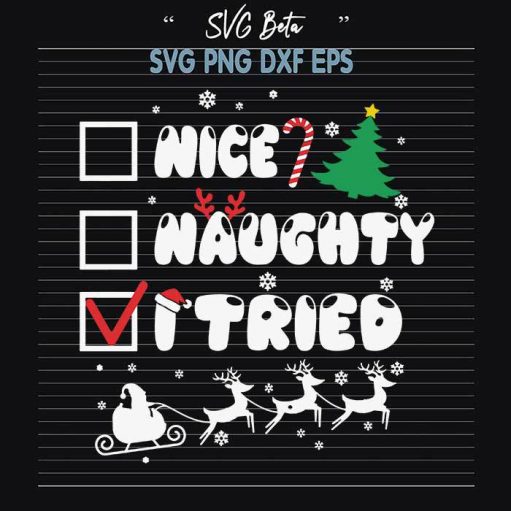 Nice naughty christmas svg