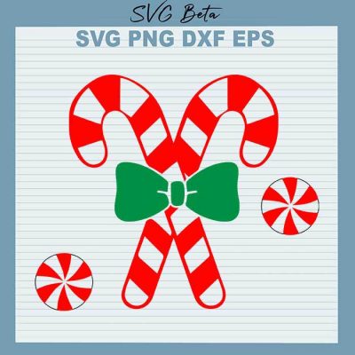 Candy Cane SVG cut file for shirt craft and handmade products