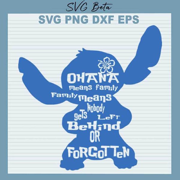Stitch ohana SVG