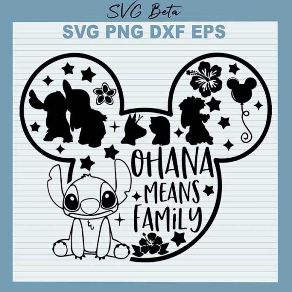 Stitch ohana family SVG