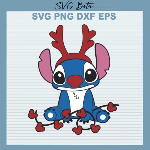 Stitch Reindeer christmas SVG