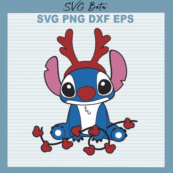 Stitch Reindeer christmas SVG