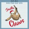 Sloth Santa Claus Svg
