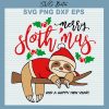 Merry Slothmas Svg