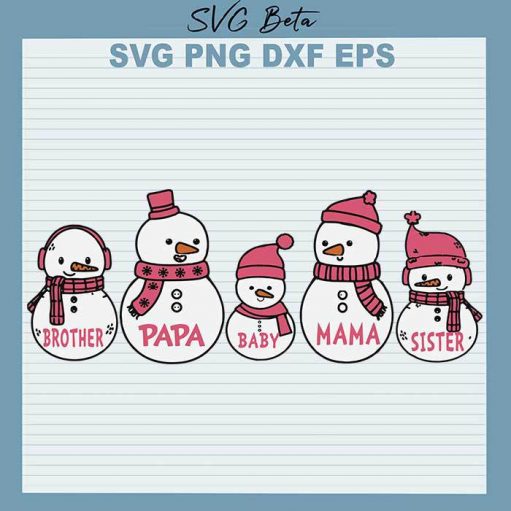 Family snowman svg