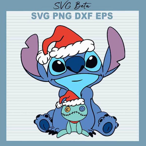 Santa Stitch Christmas SVG