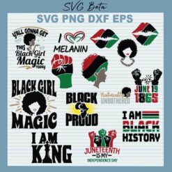 Black women juneteentth bundle svg