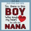 Boy Stole My Heart Call Me Nana Svg