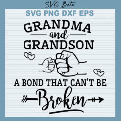 Grandma and grandson svg