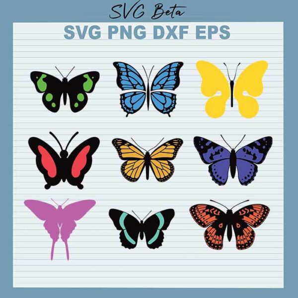 9 of butterfly bundle svg