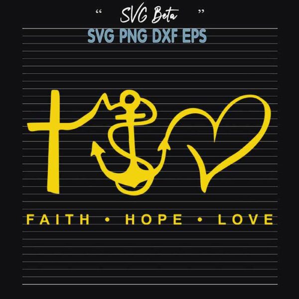 Faith hope love heartbeat svg