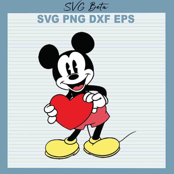 Mickey disney valentine svg