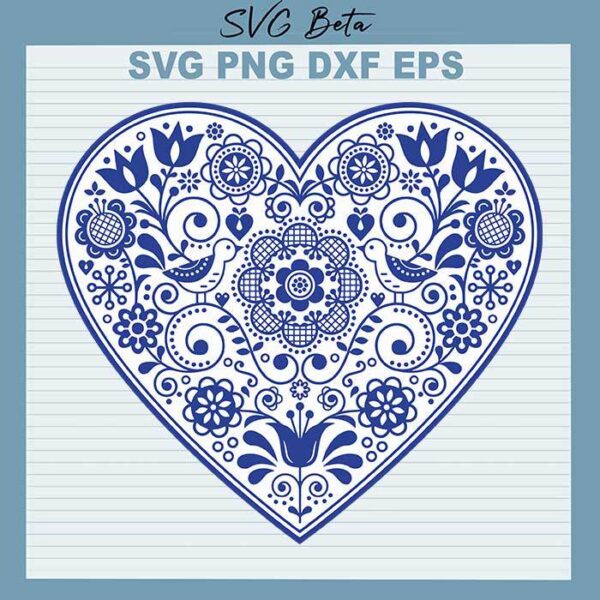 Mandala Heart svg