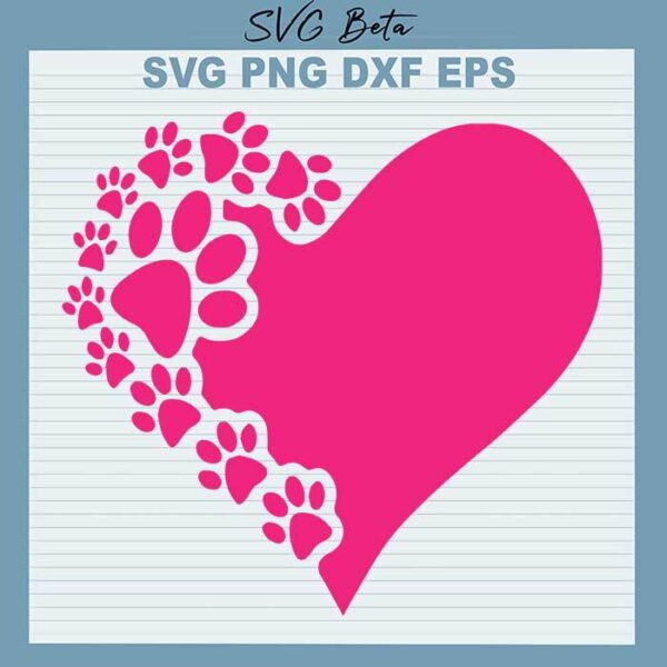 Heart paw svg
