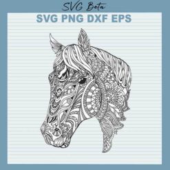 Mandala Horse Face svg