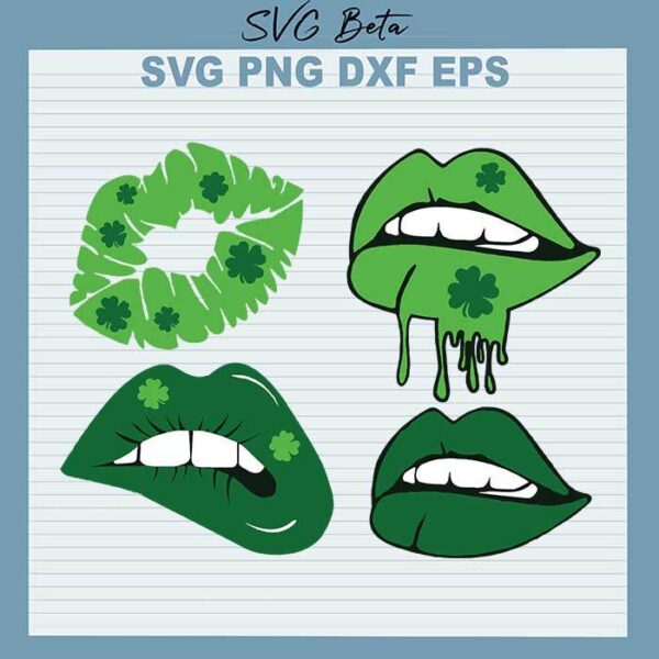Patricks Day Lip Bundle svg
