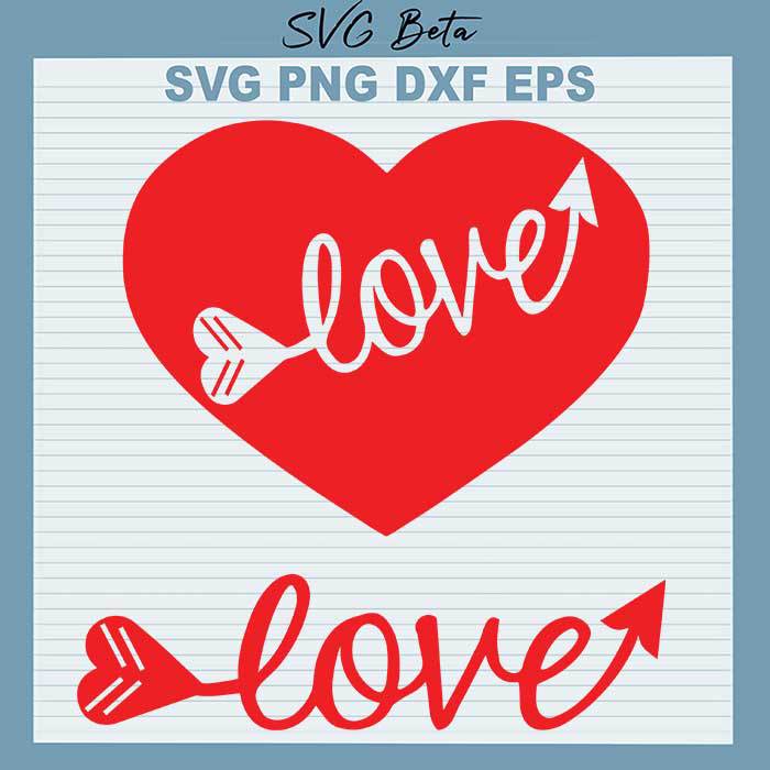 Love Red Heart SVG Cut Files For Craft And Handmande Cricut Products