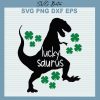 Luckysaurus St Patricks Day svg