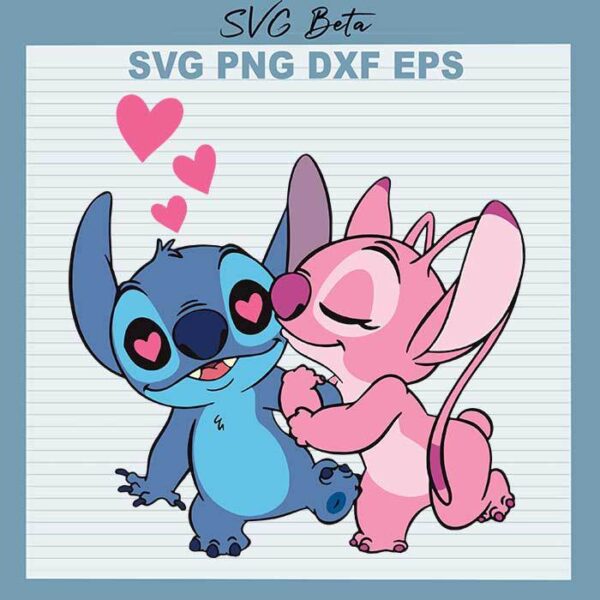 Disney Valentine Stitch svg