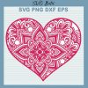 Valentine Mandala Heart Svg