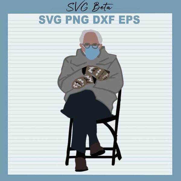 Bernie sanders mittens svg