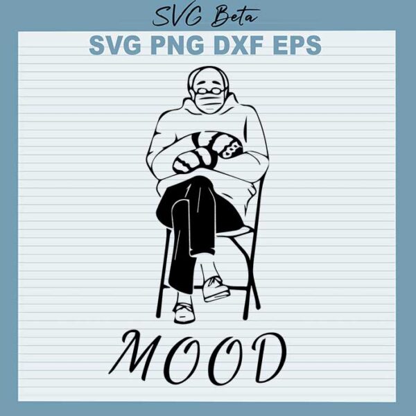 Bernie sanders mittens mood svg