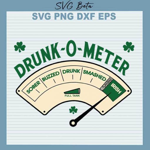 Drunk o meter Irish svg