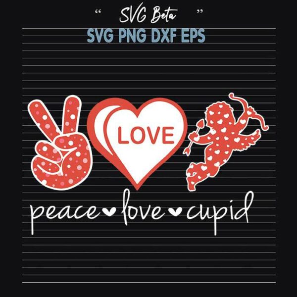Peace love cupid svg