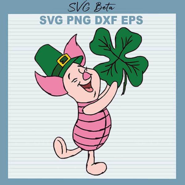 St patricks day piglet svg