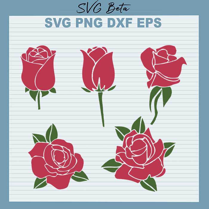 Download Rose Flower Bundle Svg File For Craft And Handmade Cricut Products