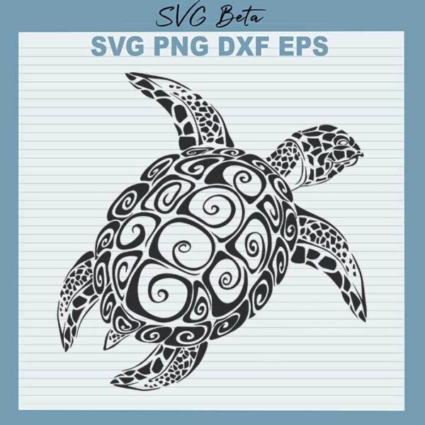 Mandala turtle svg