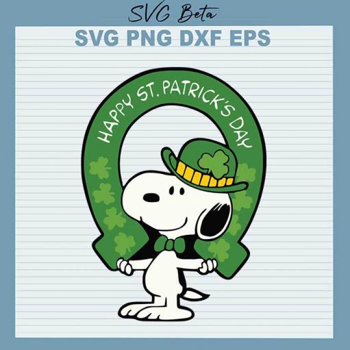 Snoopy Happy Patricks Day svg