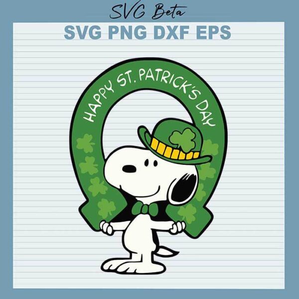 Snoopy Happy Patricks Day svg