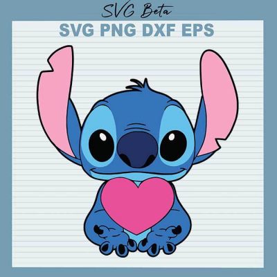 Stitch Holding Heart SVG cut file for craft and handmade cricut products