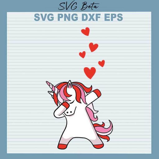 Valentine Unicorn Svg