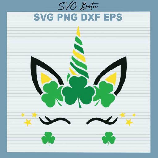 St Patrick Day Unicorn Svg