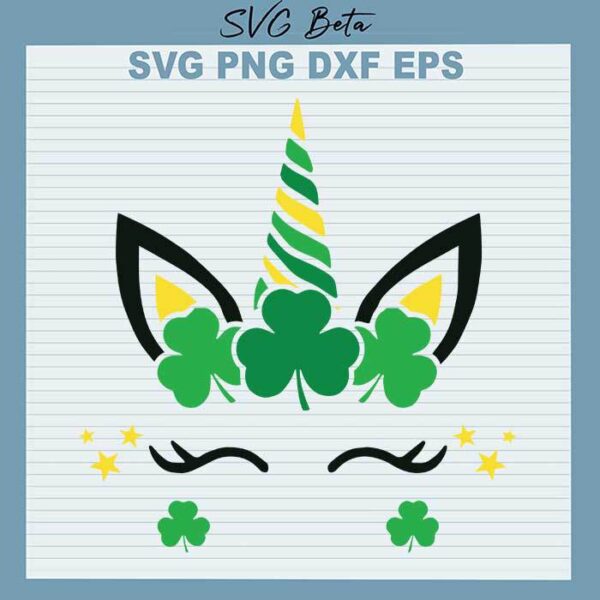 St Patrick Day Unicorn svg