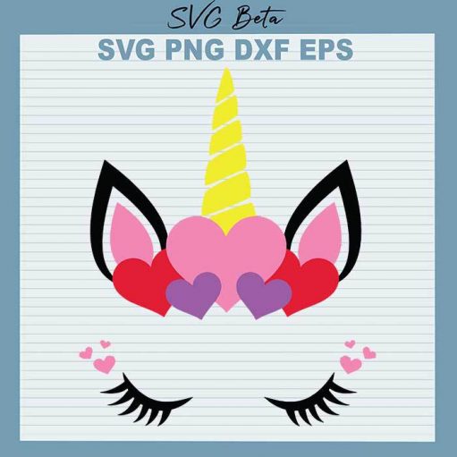 Unicorn Valentine Day svg