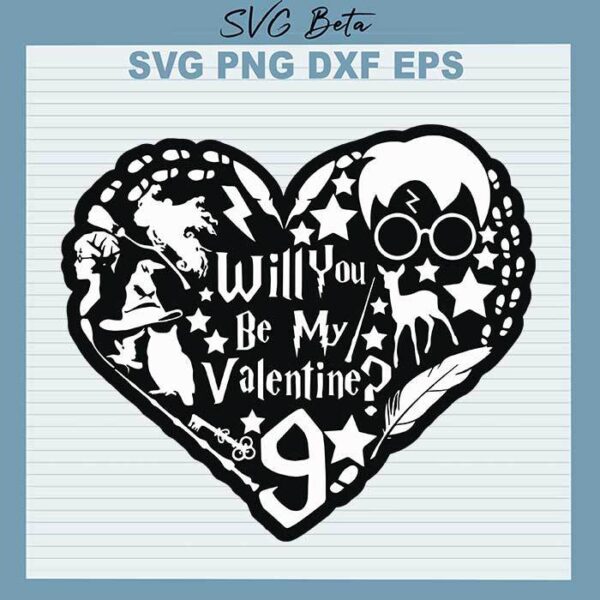 Harry Potter Will you be my valentine svg