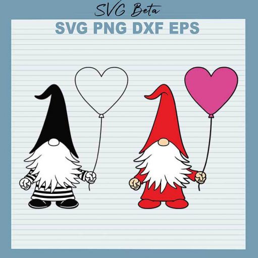 Gnome Valentine Day svg