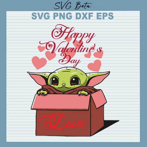 Download Baby Yoda Valentine Day SVG cut file for craft and ...