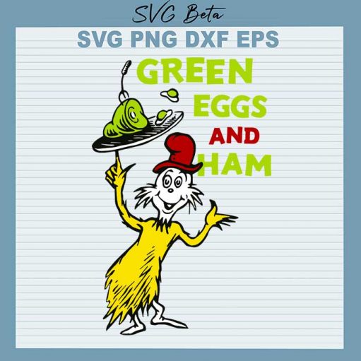 Green eggs and ham svg, Dr Seuss cut file for cricut